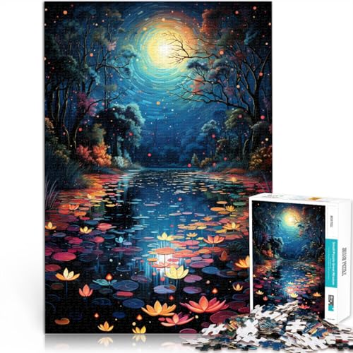 Puzzle mit 1000 Teilen für Erwachsene Mondmalerei Denkspiel 26 x 38 cm ganze Familie für Teenager ab 14 Jahren von DLBHSG
