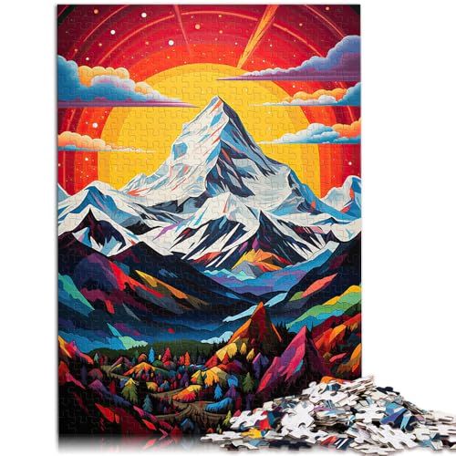 Puzzle mit 1000 Teilen für Erwachsene Pop-Art-Berge Heimdekoration Puzzle 50 x 75 cm ganze Familie für 14-Jährige von DLBHSG