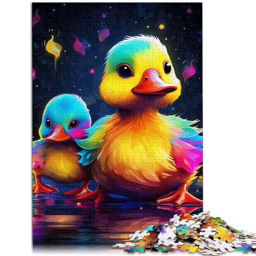 Puzzle mit 1000 Teilen für Erwachsene farbenfrohe Art Ducks-Spiele für die ganze Familie 50 x 75 cm anspruchsvolles Spiel und Familienspaß für Teenager ab 14 Jahren von DLBHSG