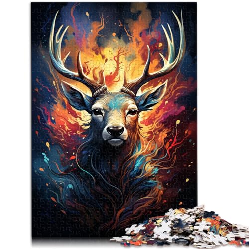 Puzzle mit 1000 Teilen für Erwachsene kosmisches psychedelisches Hirsch-Lernspielzeug 50 x 75 cm mit passendem Poster und Quizblatt Puzzle mit 1000 Teilen für Erwachsene kosmisches psychedelisches Hirsch-Lernspielzeug 50 x 75 cm mit passendem Poster und Quizblatt von DLBHSG