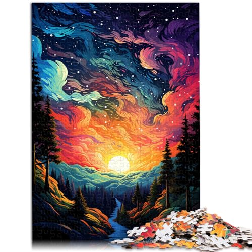 Puzzle mit 1000 Teilen für Erwachsene leuchtende Sterne Wald Lernspielzeug 26 x 38 cm anspruchsvolles Spiel und Familienspiel für 14-Jährige Puzzle mit 1000 Teilen für Erwachsene leuchtende Sterne Wald Lernspielzeug 26 x 38 cm anspruchsvolles Spiel und Familienspiel für 14-Jährige von DLBHSG