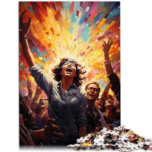 Puzzle mit 1000 Teilen für Erwachsene verrückte Bunte Menschen Lernspielzeug 50 x 75 cm einzigartige Heimdekoration und Geschenke für Teenager ab 14 Jahren von DLBHSG