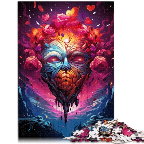 Puzzle mit Katzenzeichnung 1000 Teile Puzzle für Erwachsene und Kinder50x75cm Holzpuzzle Weihnachtspuzzle Geschenke für Erwachsene von DLBHSG