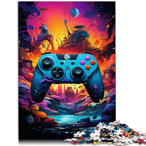 1000-teiliges Puzzle für Erwachsene Game Controller Spielzeug Lernspiele Stressabbau 50 x 75 cm mit passendem Poster und Quizblatt von DLBHSG