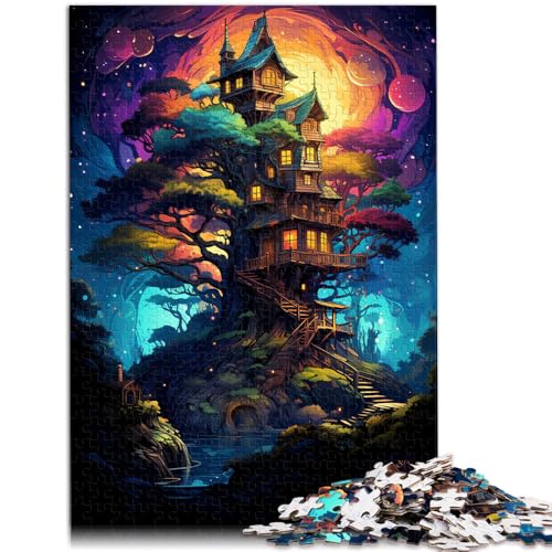 Puzzle für Erwachsene 1000 Teile Fantasie-Baumhaus Quizspiel 50 x 75 cm Stressabbau Urlaub zu Hause Zeitvertreib für Teenager ab 14 Jahren von DLBHSG
