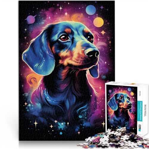 Puzzle für Erwachsene 1000 Teile kosmischer Dackel Lernspielzeug 50 x 75 cm ganze Familie ab 14 Jahren von DLBHSG