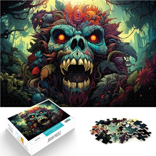 Puzzles Erwachsene und Kinder Pferde auf dem Planeten Puzzles Erwachsene 1000 Puzzle-Spielzeuge 19,7 x 29,5 Zoll Holzpuzzle Unmögliches Puzzle geeignet Erwachsene von DLBHSG