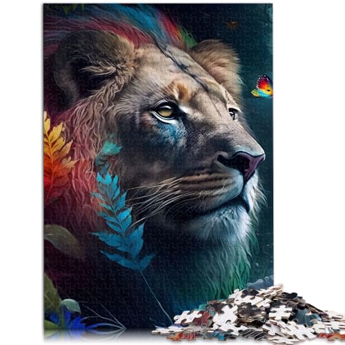 Puzzles Erwachsene und Kinder übernatürlicher Wolf Erwachsene 1000-teiliges Puzzle-Geschenk 19,7 x 29,5 Zoll Holzpuzzle Familienaktivität Puzzles Teenager und Kinder von DLBHSG