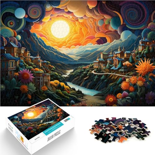 Puzzle für Erwachsene 1000 Teile Landschaft DIY-Puzzle Spielzeug 50 x 75 cm Herausforderung für die Gehirnintelligenz süchtig machendes Spielzeug für Teenager ab 14 Jahren von DLBHSG