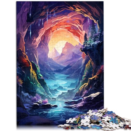 Puzzle für Erwachsene 1000 Teile Eishöhle Präzisionsschnitt 50 x 75 cm geeignet als Schreibtischdekoration für Jugendliche ab 14 Jahren von DLBHSG