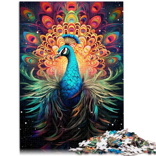 Puzzle 1000 Teile für Erwachsene Pfau Spielspielzeug 50 x 75 cm ganze Familie für Teenager ab 14 Jahren von DLBHSG