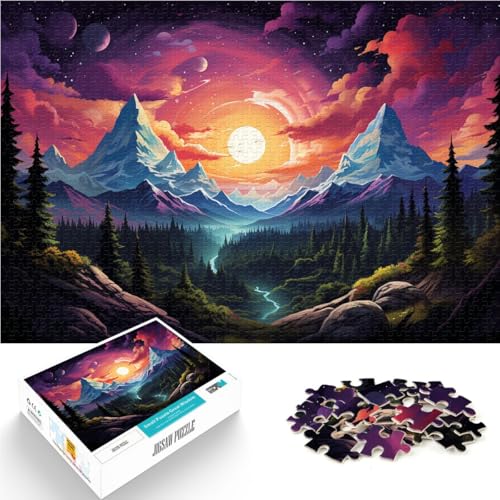 Puzzle 1000 Teile für Erwachsene Berge Spielspielzeug 50 x 75 cm. Helfen Sie dem Gehirn süchtig machendes Spielzeug zu trainieren und Geduld zu fördern von DLBHSG