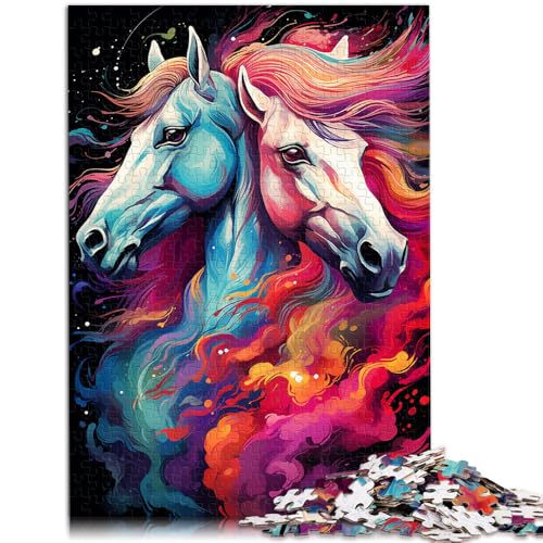 1000-teiliges Puzzle für Erwachsene. Das Puzzle „Pferdemalerei“ mit den Maßen 50 x 75 cm ganze Familie. von DLBHSG