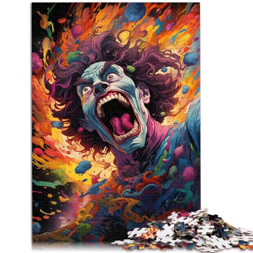 1000-teiliges Puzzle für Erwachsene. Verrücktes buntes Dämonen-Quizspiel 50 x 75 cm ganze Familie für Teenager ab 14 Jahren von DLBHSG