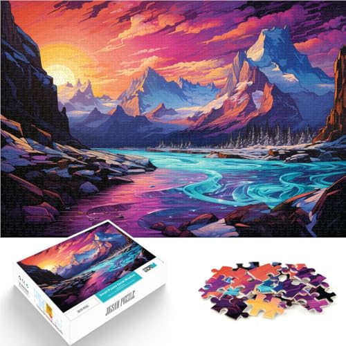 Puzzle für Erwachsene 1000 Teile Landschaftsspielzeug Lernspiele Stressabbau 50x75cm Stressabbau Schwierige Herausforderung von DLBHSG