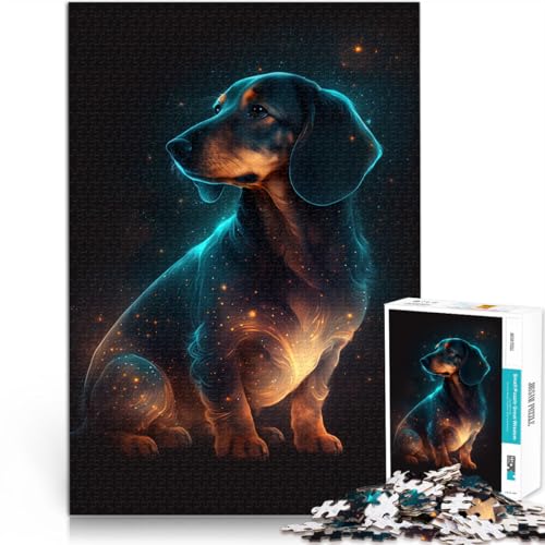1000-teiliges Puzzle für Erwachsene Galaxie-Dackel Quizspiel 50 x 75 cm Lernspiel für Geburtstag Weihnachten für Teenager ab 14 Jahren von DLBHSG