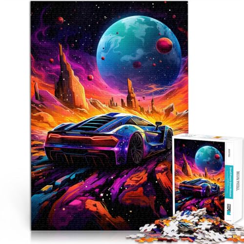 1000-teiliges Puzzle für Erwachsene. Das psychedelische Sportwagen-Lernpuzzle 50 x 75 cm ganze Familie von DLBHSG