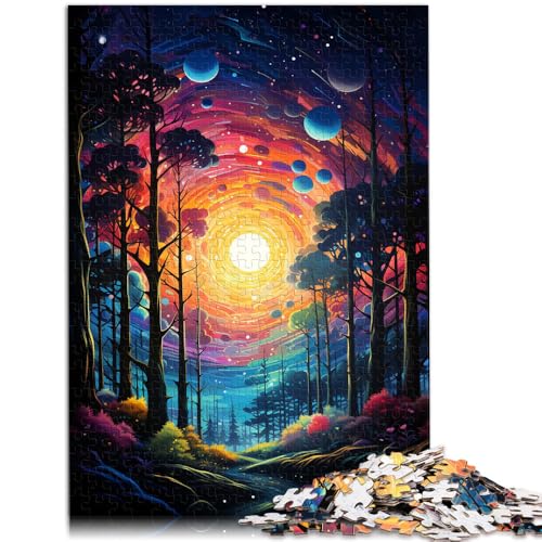 1000-teiliges Puzzle für Erwachsene leuchtender Sternenwald Handgeschwindigkeitswettbewerb 50 x 75 cm ganze Familie von DLBHSG