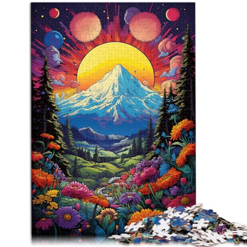 1000-teiliges Puzzle für Erwachsene Blumen unter den Bergen Entspannungsspiele 50 x 75 cm Geburtstagsgeschenk Geschenke Wandkunst für Teenager ab 14 Jahren von DLBHSG