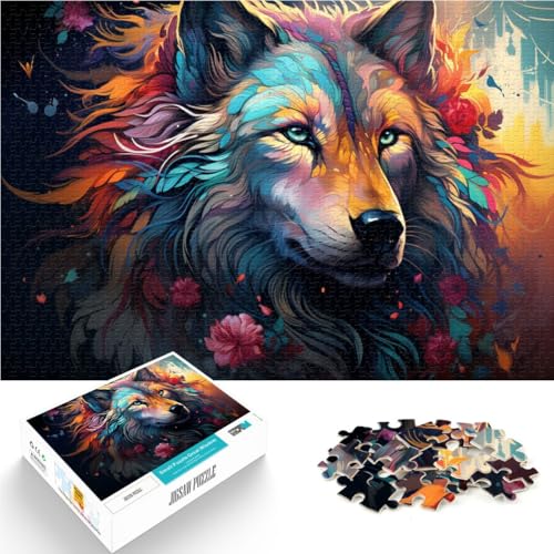 Puzzle für Erwachsene 1000 Teile Fantasietier Wolf pädagogisches Spielzeug zum Stressabbau 50 x 75 cm Geburtstagsgeschenk Geschenke Wandkunst von DLBHSG