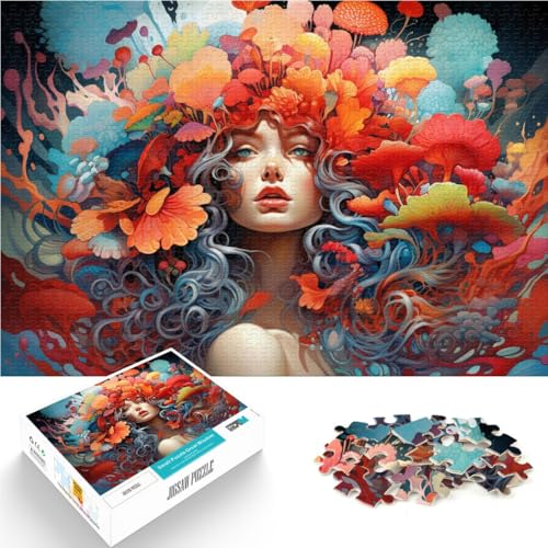 1000-teiliges Puzzle für Erwachsene Pilzmädchen Lernspielzeug 50 x 75 cm einzigartige Geburtstags- und Geschenkideen für Teenager ab 14 Jahren von DLBHSG
