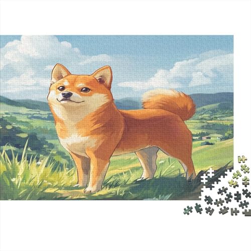 Akita Hund 1000 Teile Puzzle Erwachsene Schwieriges Schwer Puzzle Für Erwachsene Und Kinder Ab 14 Jahren 1000pcs (75x50cm) von DLONIRPEX