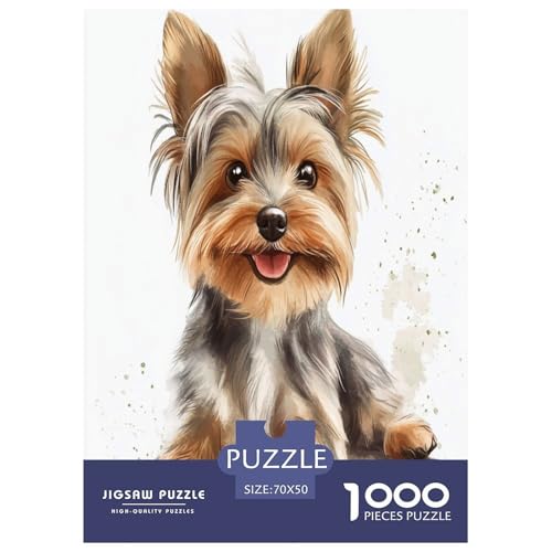 Australischer Seidenterrier Puzzle 1000-teilige Schwer Puzzle Spielzeug Lernspiel Impossible Herausforderungsspielzeug Für Erwachsene Und Kinder in Bewährter 70x50cm/1000pcs Australischer Seidenterrier Puzzle 1000-teilige Schwer Puzzle Spielzeug Lernspiel Impossible Herausforderungsspielzeug Für Erwachsene Und Kinder in Bewährter 70x50cm/1000pcs von DLONIRPEX