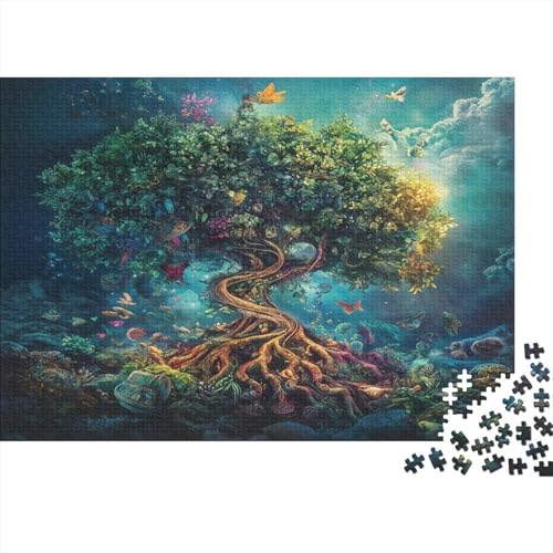 Baum des Lebens Puzzle 1000 Teile, Erwachsene Klassische Geschicklichkeitsspiel Für Die Ganze Familie Erwachsenen Puzzle Ab 14 Jahren 1000pcs (75x50cm) von DLONIRPEX