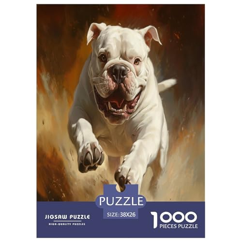 Bulldog Puzzle 1000-teilige Schwer Puzzle Spielzeug Lernspiel Impossible Herausforderung Spielzeug Für Erwachsene Und Kinder Ab 14 Jahren 38x26cm/1000pcs von DLONIRPEX