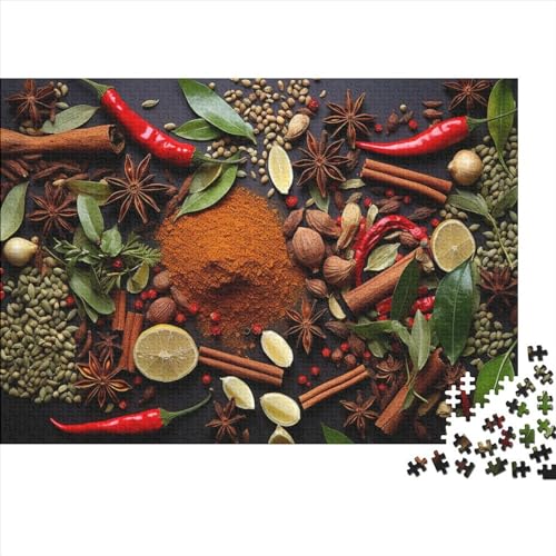 Bunte Gewürze Puzzle 1000 Teile,Impossible Farbenfrohes Legespiel,Geschicklichkeitsspiel Für Die Ganze Familie Puzzel 1000pcs (75x50cm) von DLONIRPEX
