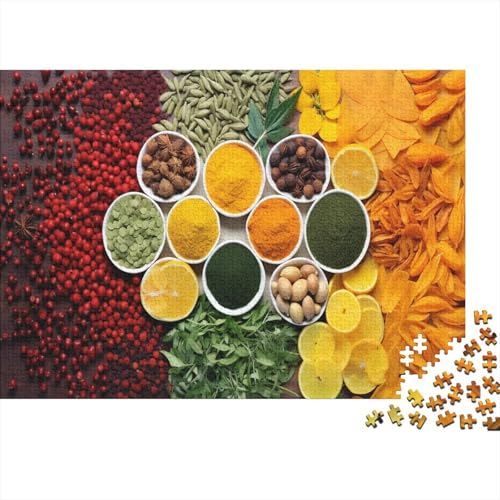 Bunte Gewürze Puzzle 1000 Teile,Puzzlespiel Für Erwachsene Geschicklichkeitsspiel Für Die Ganze Familie, Geschenke Für Männer/Frauen Erwachsenen Puzzel 1000pcs (75x50cm) von DLONIRPEX