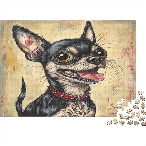 Chihuahua Puzzle 1000 Teile-Puzzle Für Erwachsene,Erwachsenen Spiel Puzzlespiel Puzzel 1000pcs (75x50cm) von DLONIRPEX