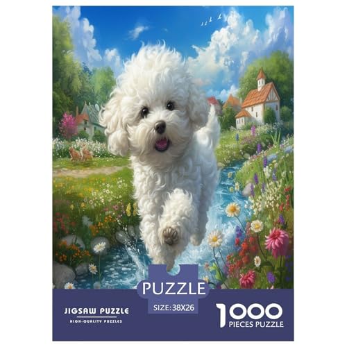 Cockapoo Puzzle 1000-teilige Schwer Puzzle Spielzeug Lernspiel Impossible Herausforderungsspielzeug Für Erwachsene Und Kinder Ab 12 Jahren 38x26cm/1000pcs von DLONIRPEX