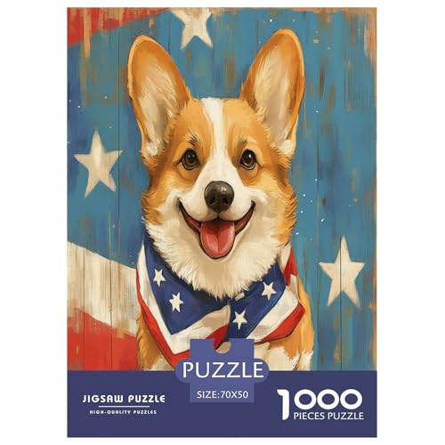 Corgi Puzzles 1000 Teile Schwer Puzzle Spielzeug Lernspiel Impossible Herausforderungsspielzeug Für Erwachsene Und Kinder in Bewährter 70x50cm/1000pcs von DLONIRPEX