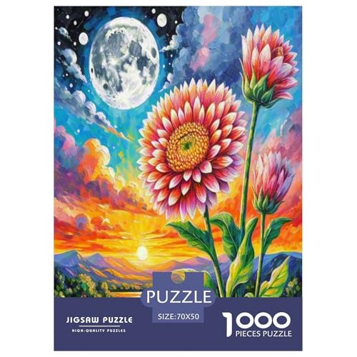 Dahlia Puzzles 1000 Teile Schwer Puzzle Spielzeug Pädagogisches Spiel Impossible Herausforderungsspielzeug Für Erwachsene Und Kinder in Bewährter 70x50cm/1000pcs von DLONIRPEX