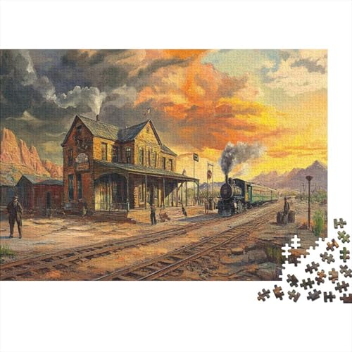 Dampfzug Puzzle 1000 Teile Puzzle Für Erwachsene Und Kinder Ab 14 Jahren Puzzel 1000pcs (75x50cm) von DLONIRPEX