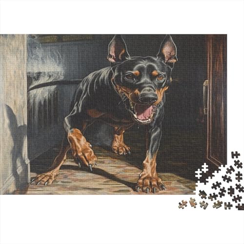 Dobermann Puzzle 1000 Teile, Erwachsene Klassische Geschicklichkeitsspiel Für Die Ganze Familie Erwachsenen Puzzle Ab 14 Jahren 1000pcs (75x50cm) von DLONIRPEX