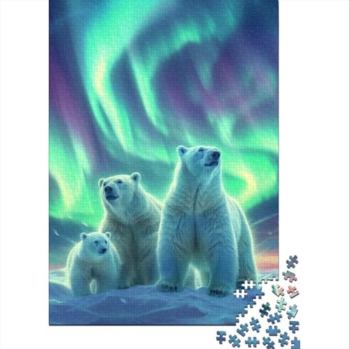 Eisbär Puzzles 1000 Teile Schwer Puzzle Spielzeug Pädagogisches Spiel Impossible Herausforderung Spielzeug Für Erwachsene Und Kinder Ab 12 Jahren 1000pcs (75x50cm) von DLONIRPEX