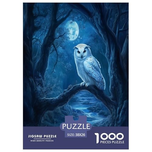 Eule Puzzle 1000-teilige Schwer Puzzle Spielzeug Lernspiel Impossible Herausforderung Spielzeug Für Erwachsene Und Kinder Ab 14 Jahren 38x26cm/1000pcs von DLONIRPEX