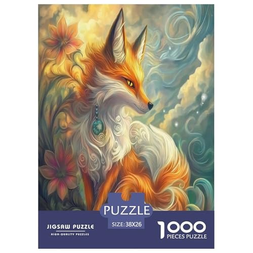 Fox Puzzle 1000-teilige Schwer Puzzle Spielzeug Lernspiel Impossible Herausforderung Spielzeug Für Erwachsene Und Kinder Ab 12 Jahren 38x26cm/1000pcs von DLONIRPEX