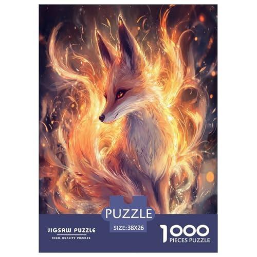 Fox Puzzle 1000-teilige Schwer Puzzle Spielzeug Pädagogisches Spiel Impossible Herausforderung Spielzeug Für Erwachsene Und Kinder in Bewährter 38x26cm/1000pcs von DLONIRPEX