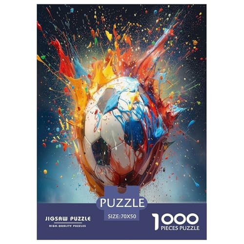 Fußball Puzzle 1000-teilige Schwer Puzzle Spielzeug Lernspiel Impossible Herausforderung Spielzeug Für Erwachsene Und Kinder Ab 12 Jahren 70x50cm/1000pcs von DLONIRPEX