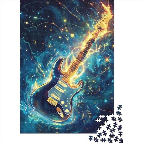 Gitarre Puzzle 1000 Teile Schwer Puzzle Spielzeug Lernspiel Impossible Herausforderung Spielzeug Für Erwachsene Und Kinder in Bewährter 1000pcs (75x50cm) von DLONIRPEX