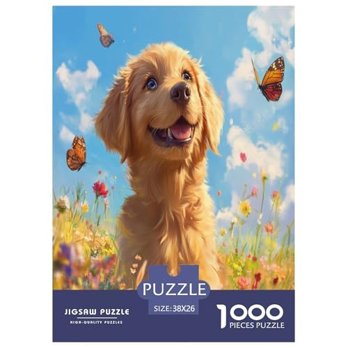 Goldener Retriever Puzzle 1000 Teile Schwer Puzzle Spielzeug Lernspiel Impossible Herausforderung Spielzeug Für Erwachsene Und Kinder Ab 12 Jahren 38x26cm/1000pcs Goldener Retriever Puzzle 1000 Teile Schwer Puzzle Spielzeug Lernspiel Impossible Herausforderung Spielzeug Für Erwachsene Und Kinder Ab 12 Jahren 38x26cm/1000pcs von DLONIRPEX