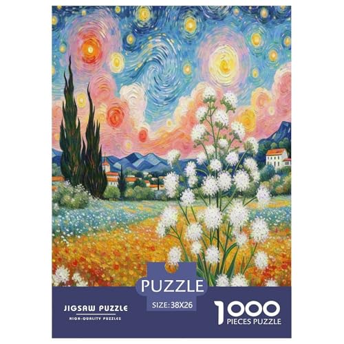 Gypsophila Puzzles 1000 Teile Schwer Puzzle Spielzeug Pädagogisches Spiel Impossible Herausforderungsspielzeug Für Erwachsene Und Kinder Ab 12 Jahren 38x26cm/1000pcs von DLONIRPEX