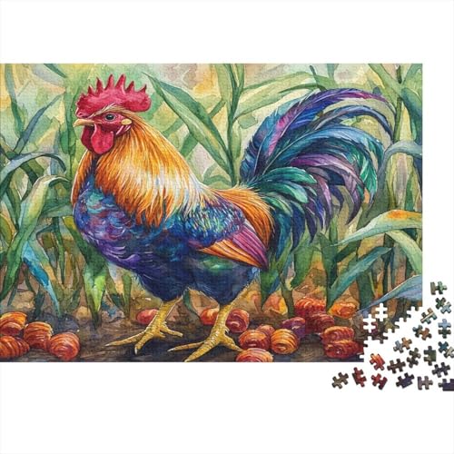 Hahn Puzzle 1000 Teile-Puzzle Für Erwachsene,Erwachsenen Spiel Puzzlespiel Puzzel 1000pcs (75x50cm) von DLONIRPEX