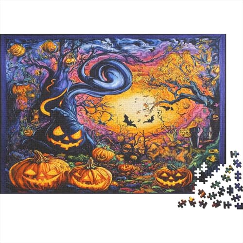 Halloween Village 1000 Teile Puzzle Erwachsene Schwieriges Schwer Puzzle Für Erwachsene Und Kinder Ab 14 Jahren 1000pcs (75x50cm) von DLONIRPEX