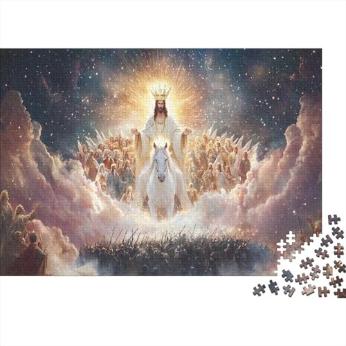 Jesus Puzzle 1000 Teile,Impossible Farbenfrohes Legespiel,Geschicklichkeitsspiel Für Die Ganze Familie Puzzel 1000pcs (75x50cm) von DLONIRPEX