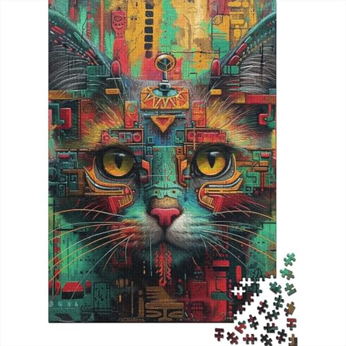 Katze Puzzles 1000 Teile Schwer Puzzle Spielzeug Pädagogisches Spiel Impossible Herausforderungsspielzeug Für Erwachsene Und Kinder Ab 12 Jahren 1000pcs (75x50cm) von DLONIRPEX