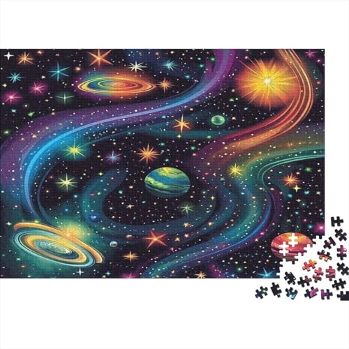 Kosmische Galaxie Puzzle 1000 Teile Für Erwachsene Puzzle Impossible Geschicklichkeitsspiel Für Die Ganze Familie 1000pcs (75x50cm) von DLONIRPEX
